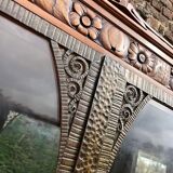 Art deco sideboard marble top, old dresser furniture