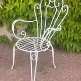 Provençal wrought iron armchairs