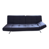 Cinna Mourgue Pascal 3-seater brown leather sofa