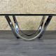 60s 70s coffee table glass table by Werner Lindner for Bacher Space Age
