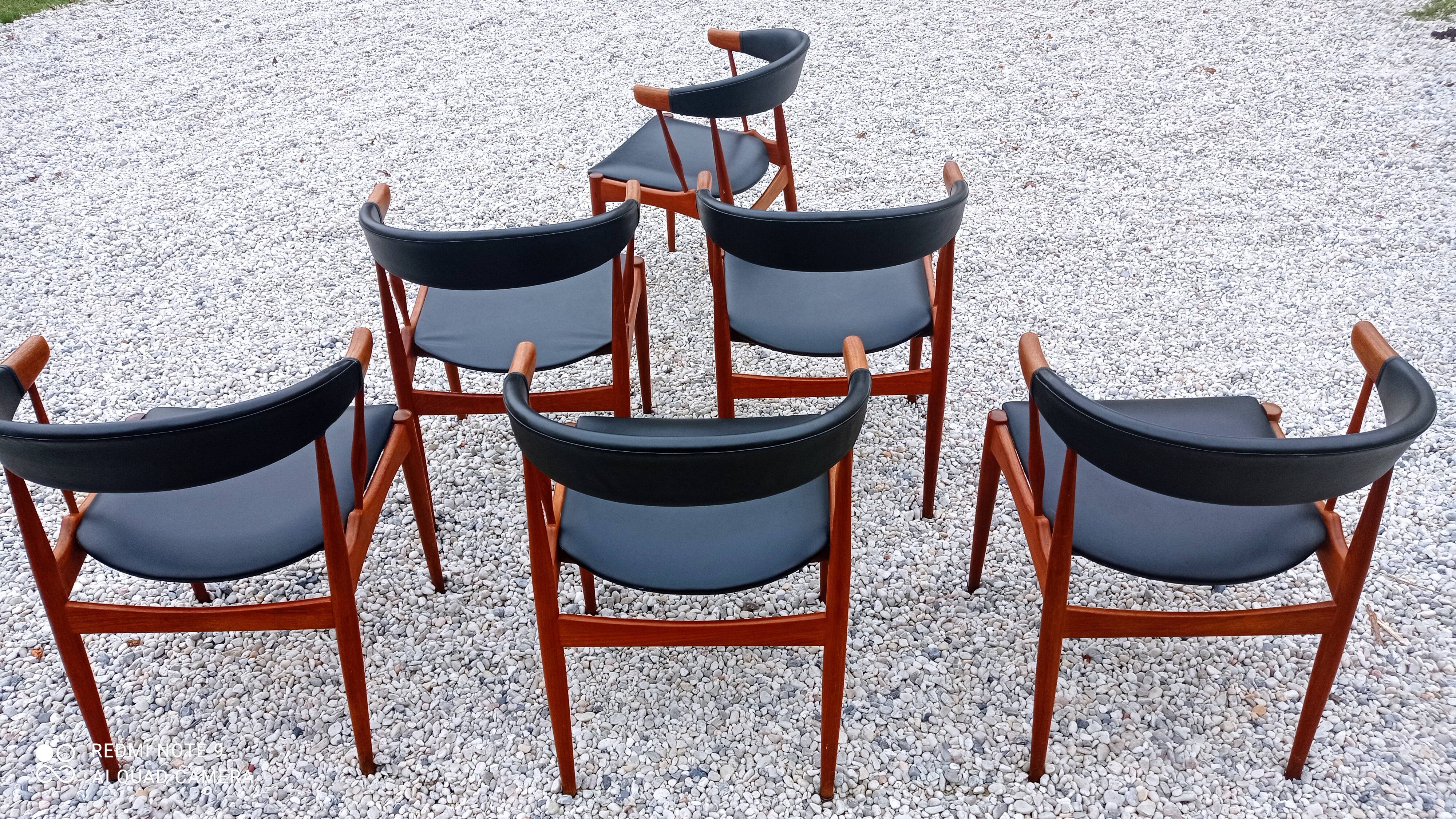 Set of 6 Johannes Andersen chairs