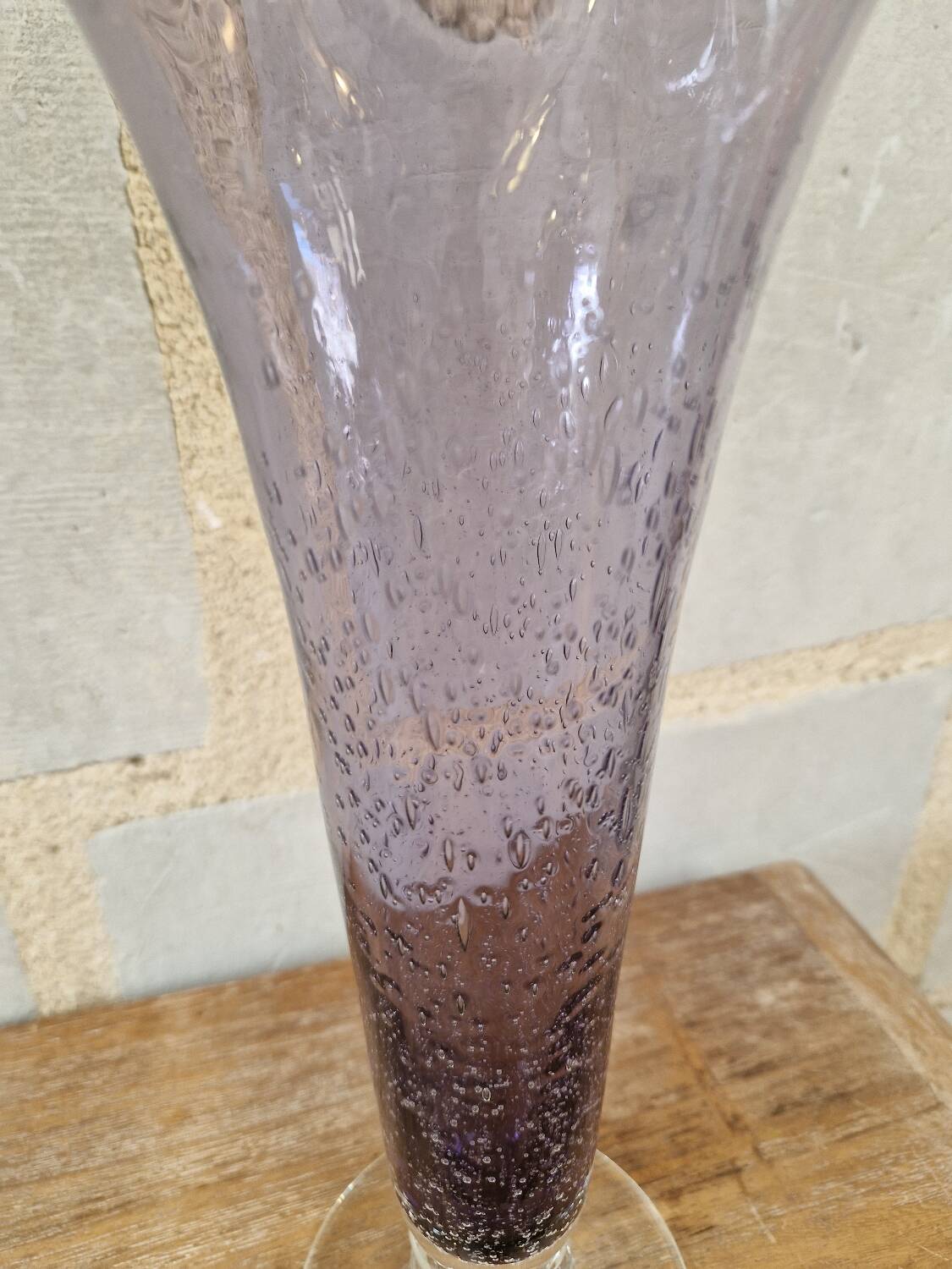 Old large bubble vase in Biot style