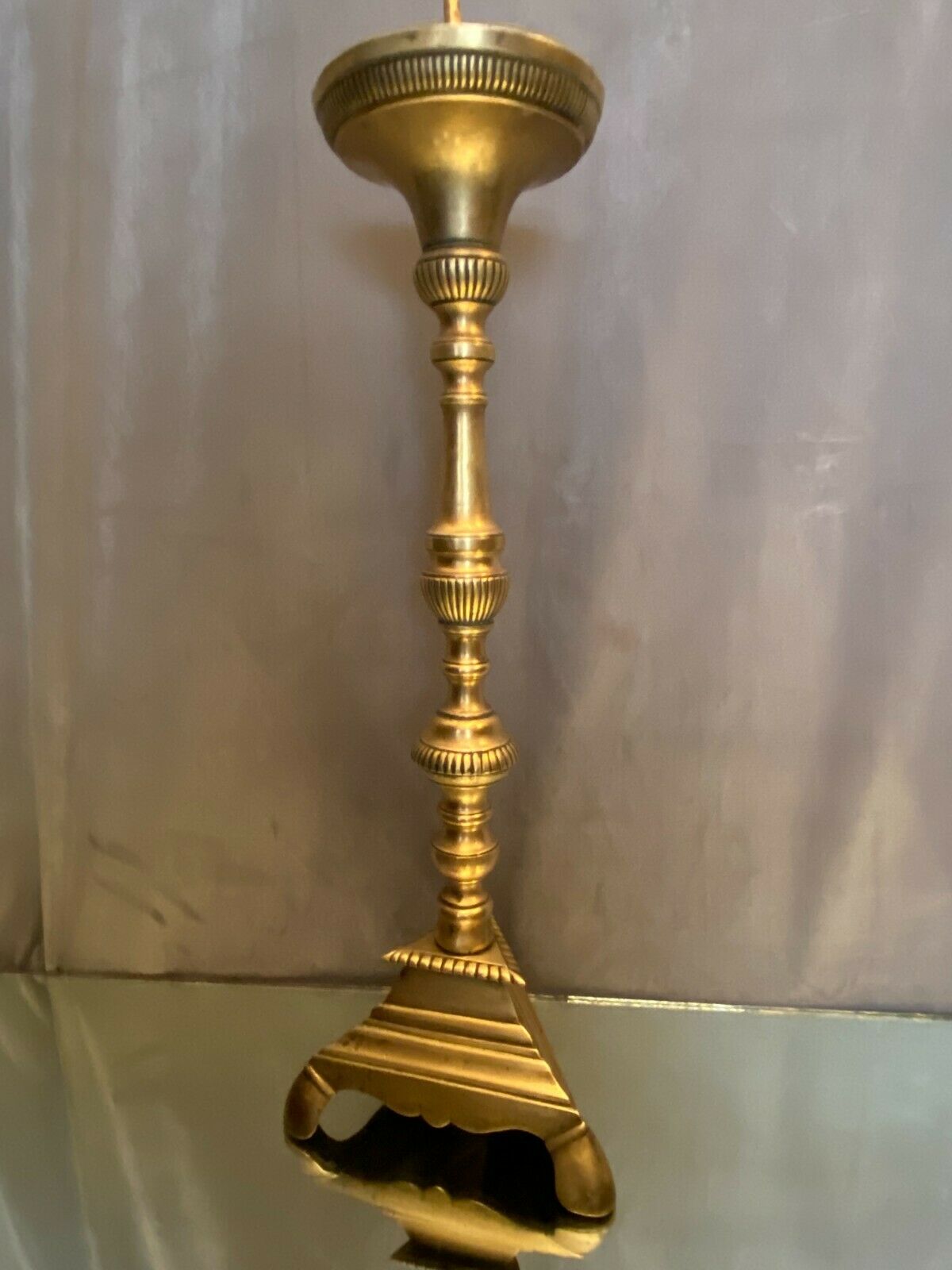 Large bronze candle pique eighteenth Louis XIV