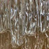 Midcentury ice glass plexi chandelier by kalmar