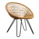 Chaise en rotin vintage des années cinquante de Noordwolde, Dirk van Sliedrecht.