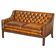 Restored leather Chesterfield sofa in Regency style