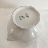 Limoges porcelain saucière decorated with flowers