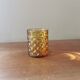 8 verres à whisky vintage en verre jaune