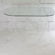Office Plexiglas trestles, glass tray rounded edges, France, circa 1970