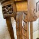 Fifth wheel / Carved wooden plant door with double top - brown marble around 1900