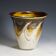 Vintage marbled glass vase designed by Richard Glass around 1980.