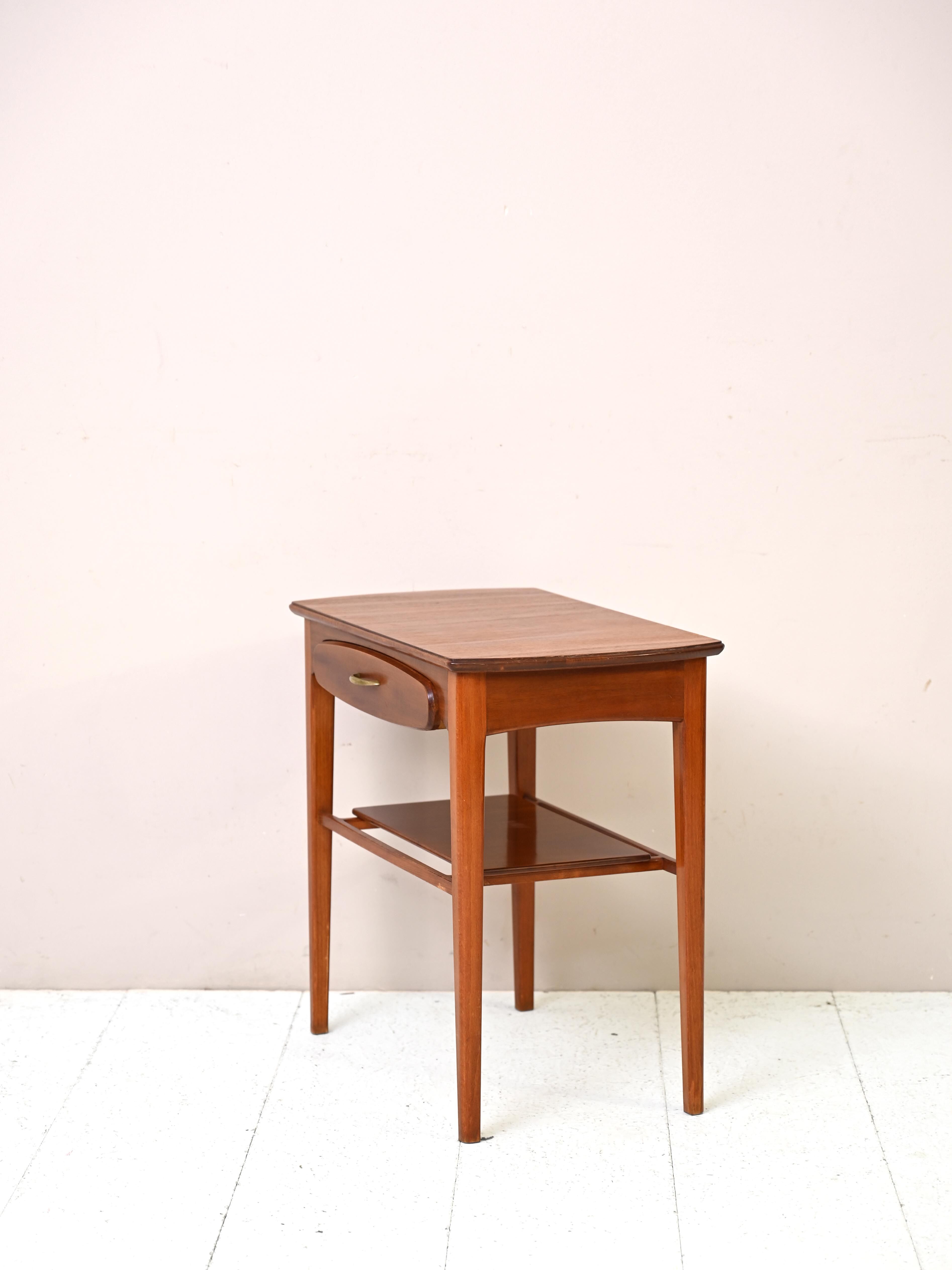 Scandinavian nightstand with oval top