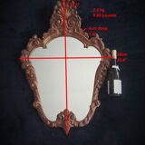 Mirror baroque style in carved walnut – late 19th