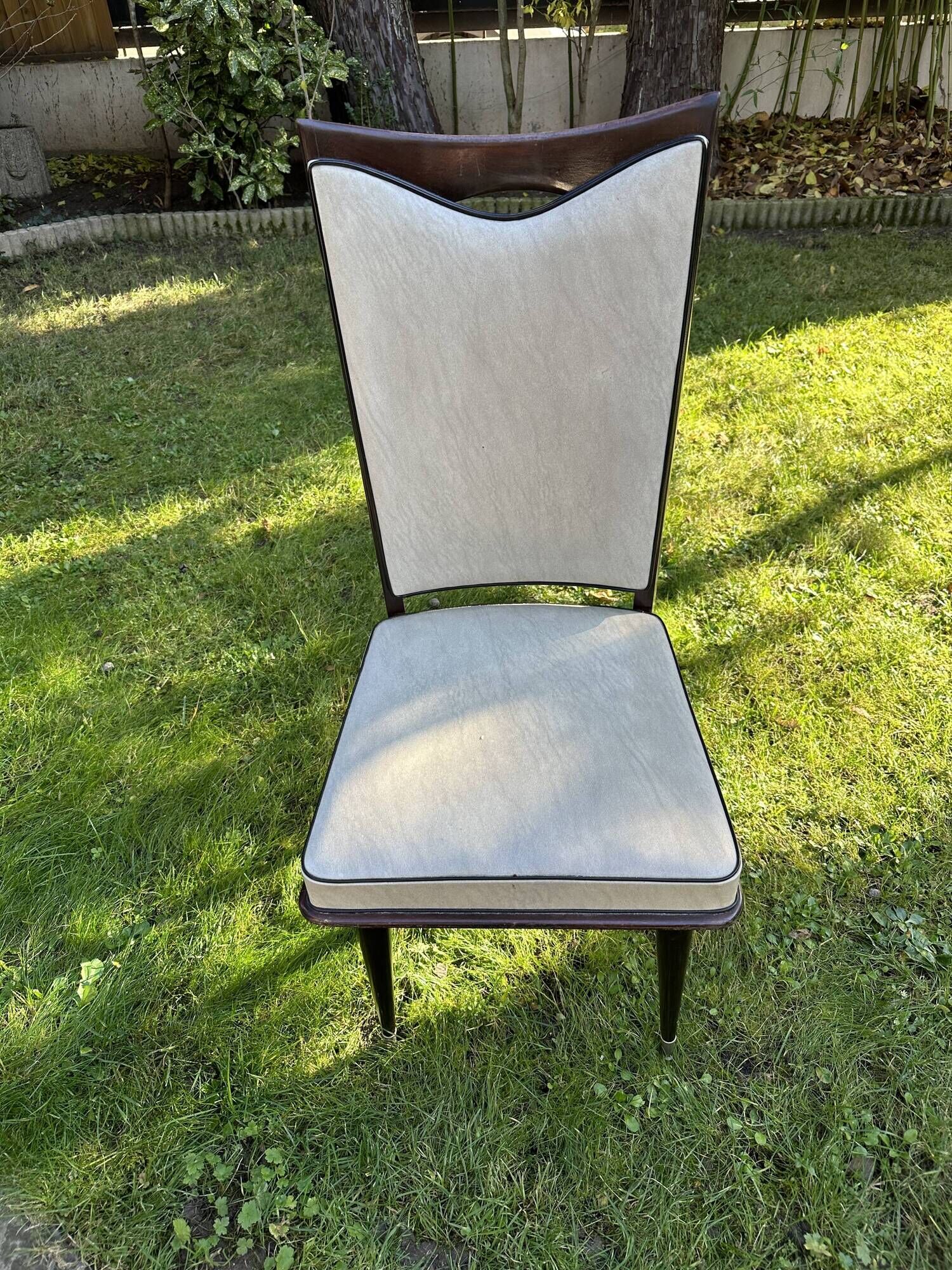 Set of 6 high back dining chairs from the 1950s - 1960s