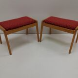1960 Pair of beech ULUV stools, Czechoslovakia