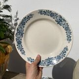 Set of 8 flat plates iron earth model Longchamp Alésia