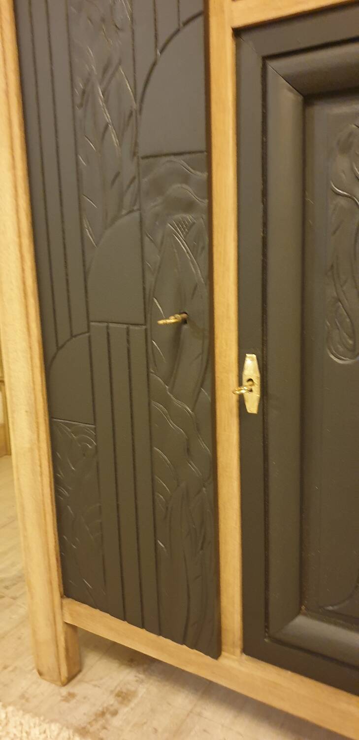 Art deco sideboard in solid oak