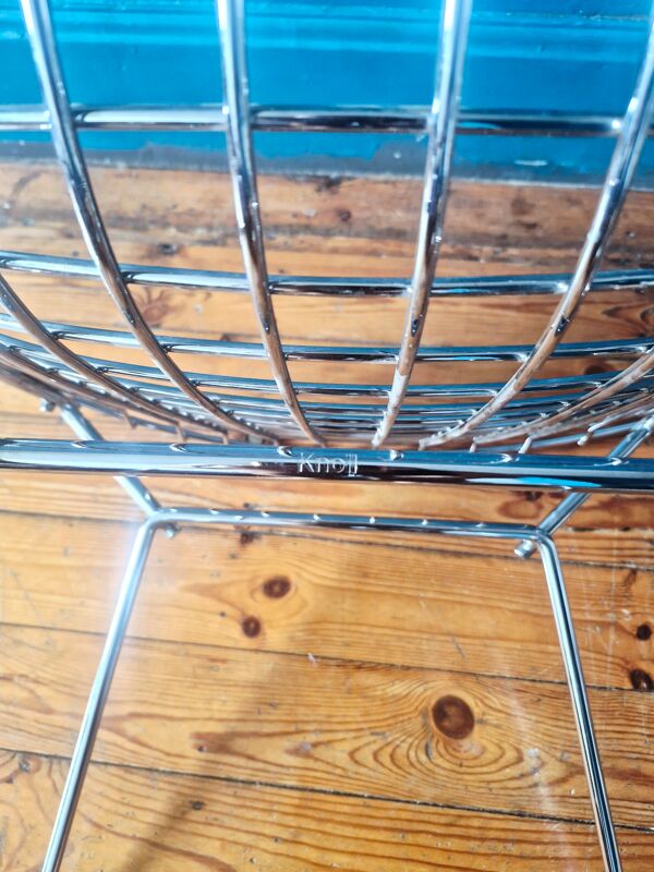 Chaise bertoia wire pour knoll chrome