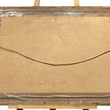 Framed engraving of a landscape