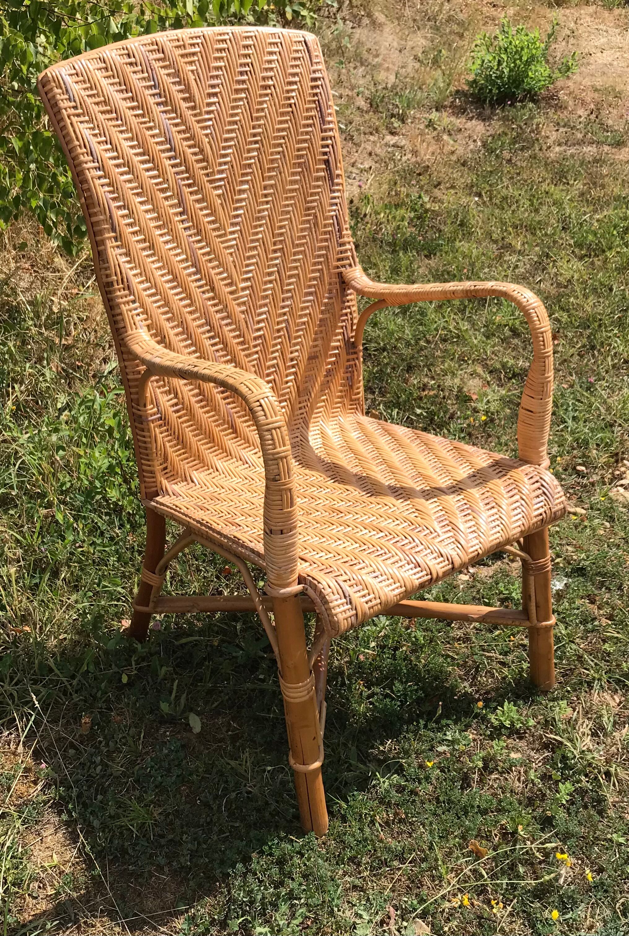 Rattan armchair
