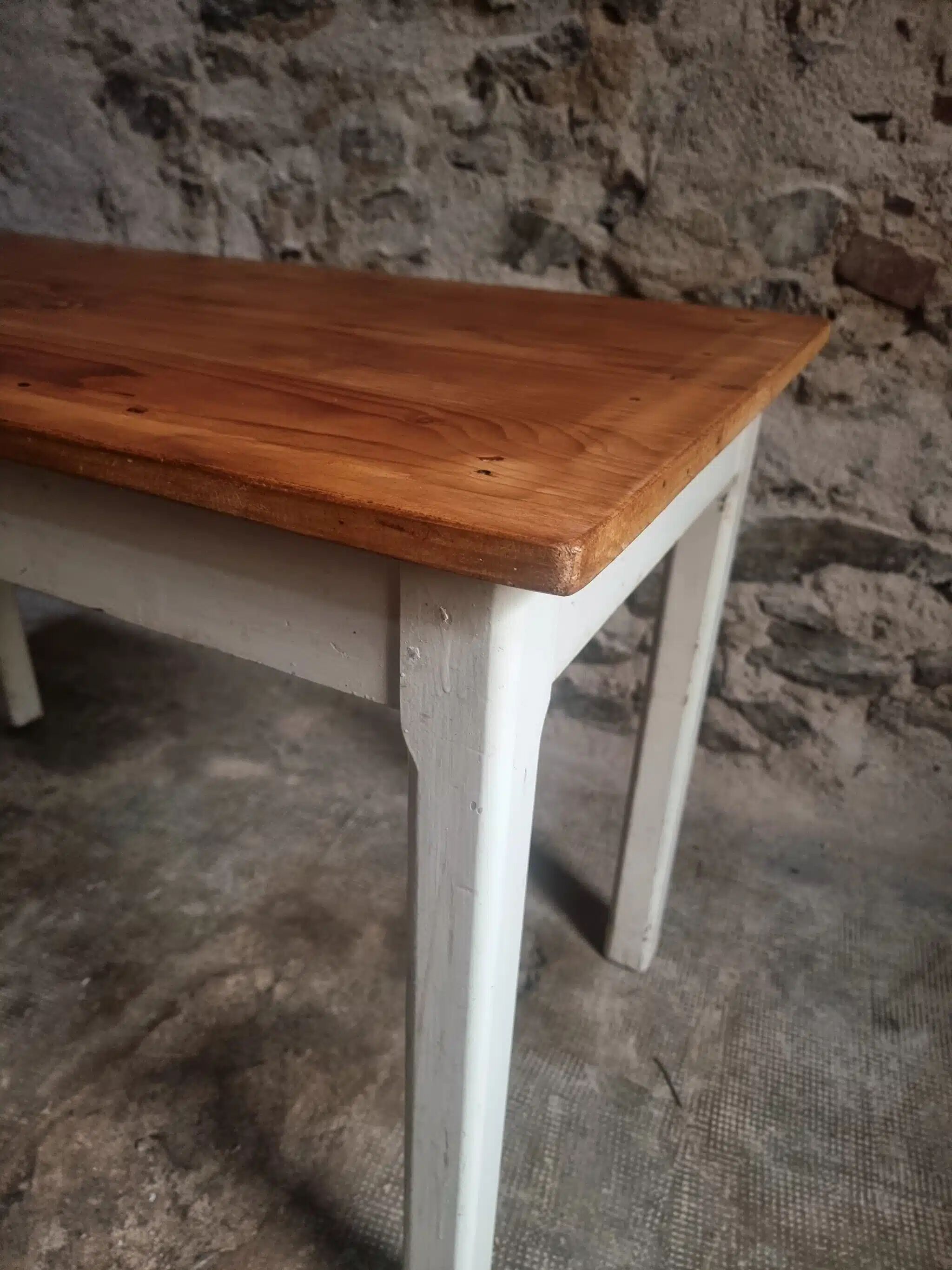 Vintage French farmhouse table, 1950s.