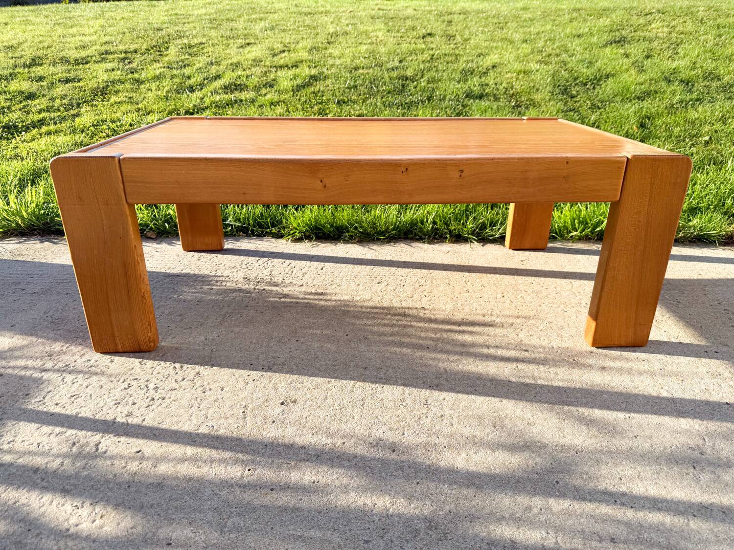 Solid elm coffee table