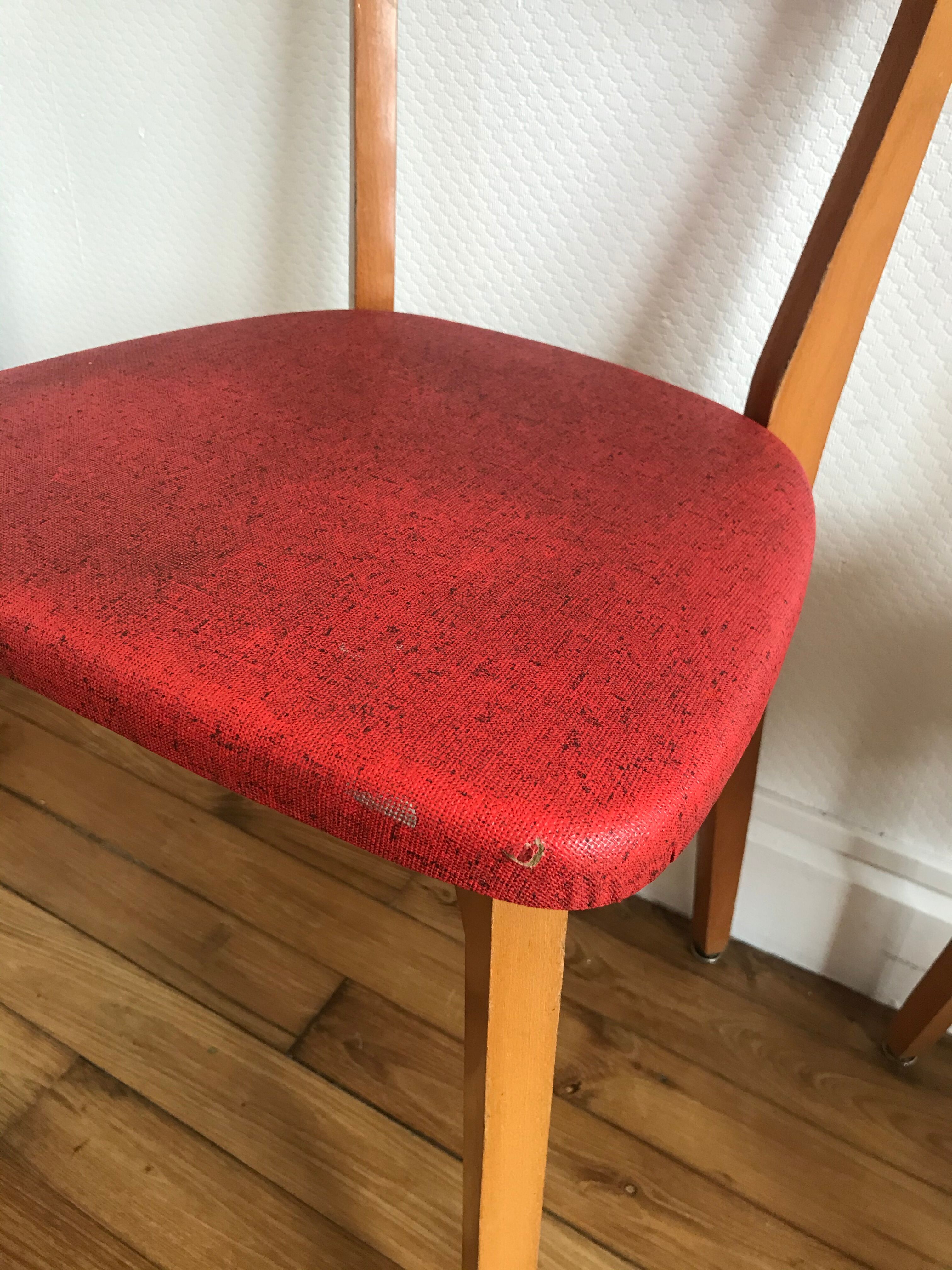 Series of red chairs