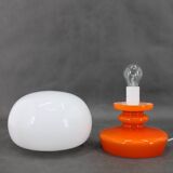 Lampe de table en verre opalin Stepan Tabery des années 1970, Tchécoslovaquie