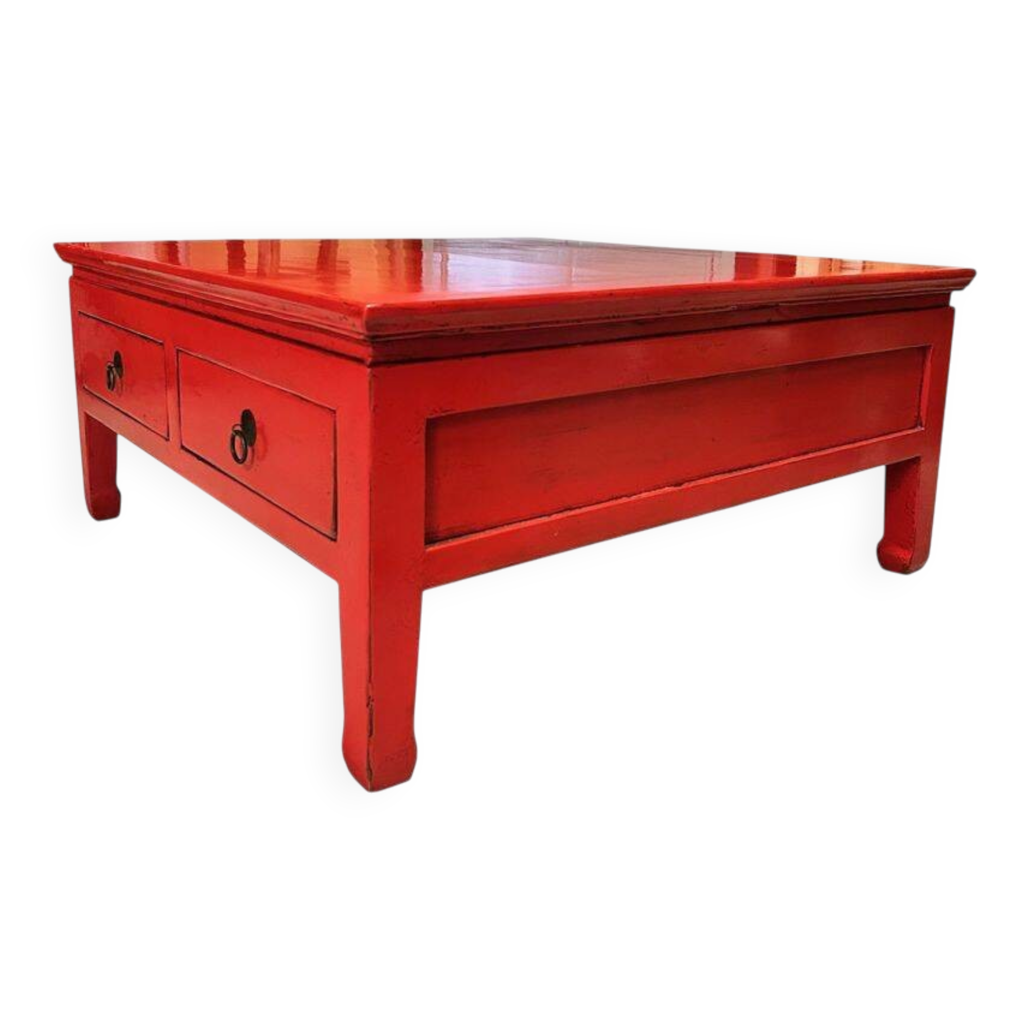 Table de salon chinoise rouge