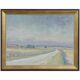 Swedish Oil on Panel “Räpplinge, Öland” by Emil Hagström, Vintage 70.5×55.5cm