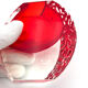 Mandruzzato Murano Vase Sommerso Red Textured Labelled 70s Design
