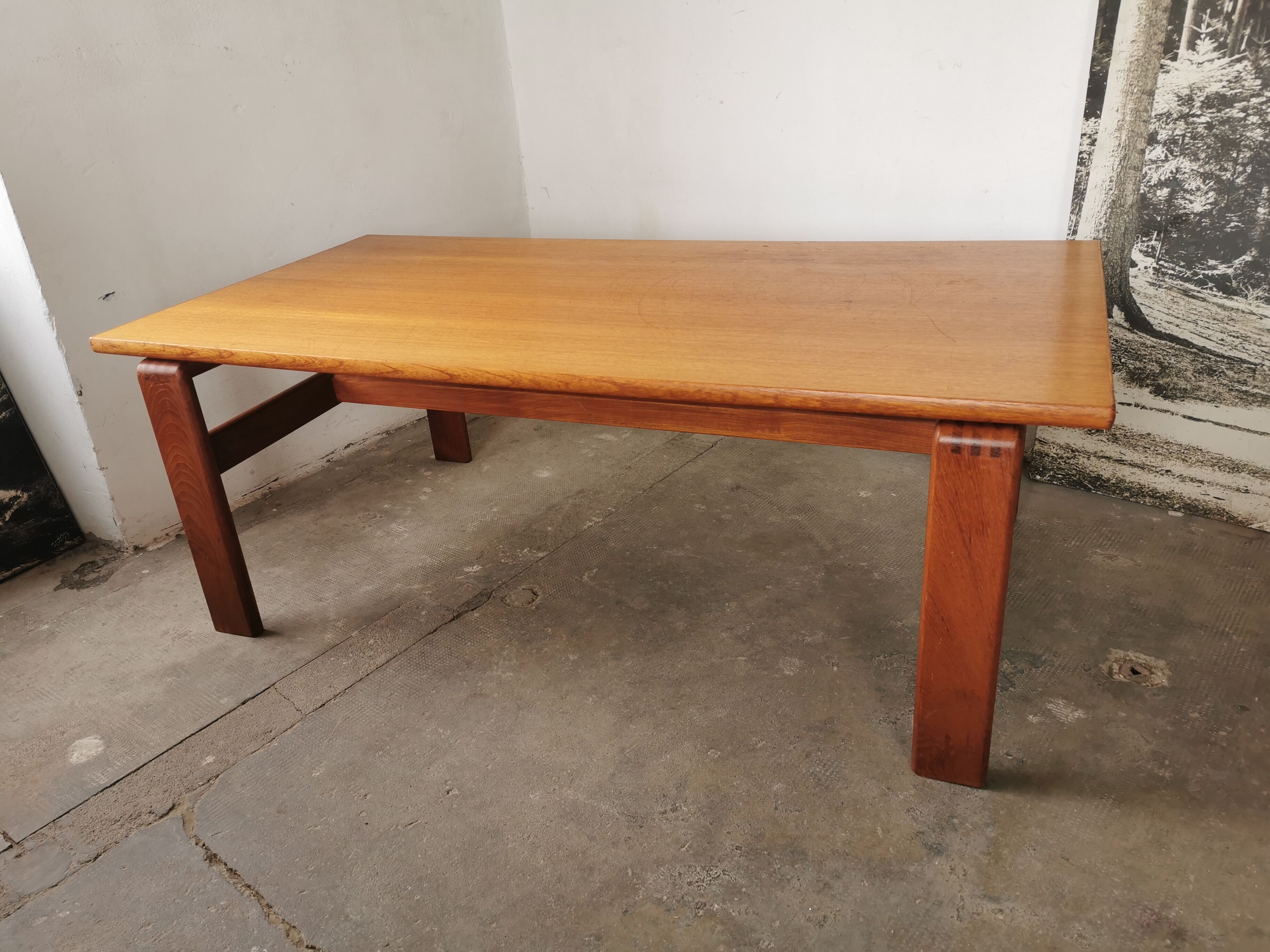 Scandinavian style teak coffee table