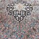 Vintage Kasmir Silk Hand-Knotted Rug with Floral Pattern, Pakistan 1950s
