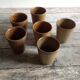 Series of 6 sandstone cups