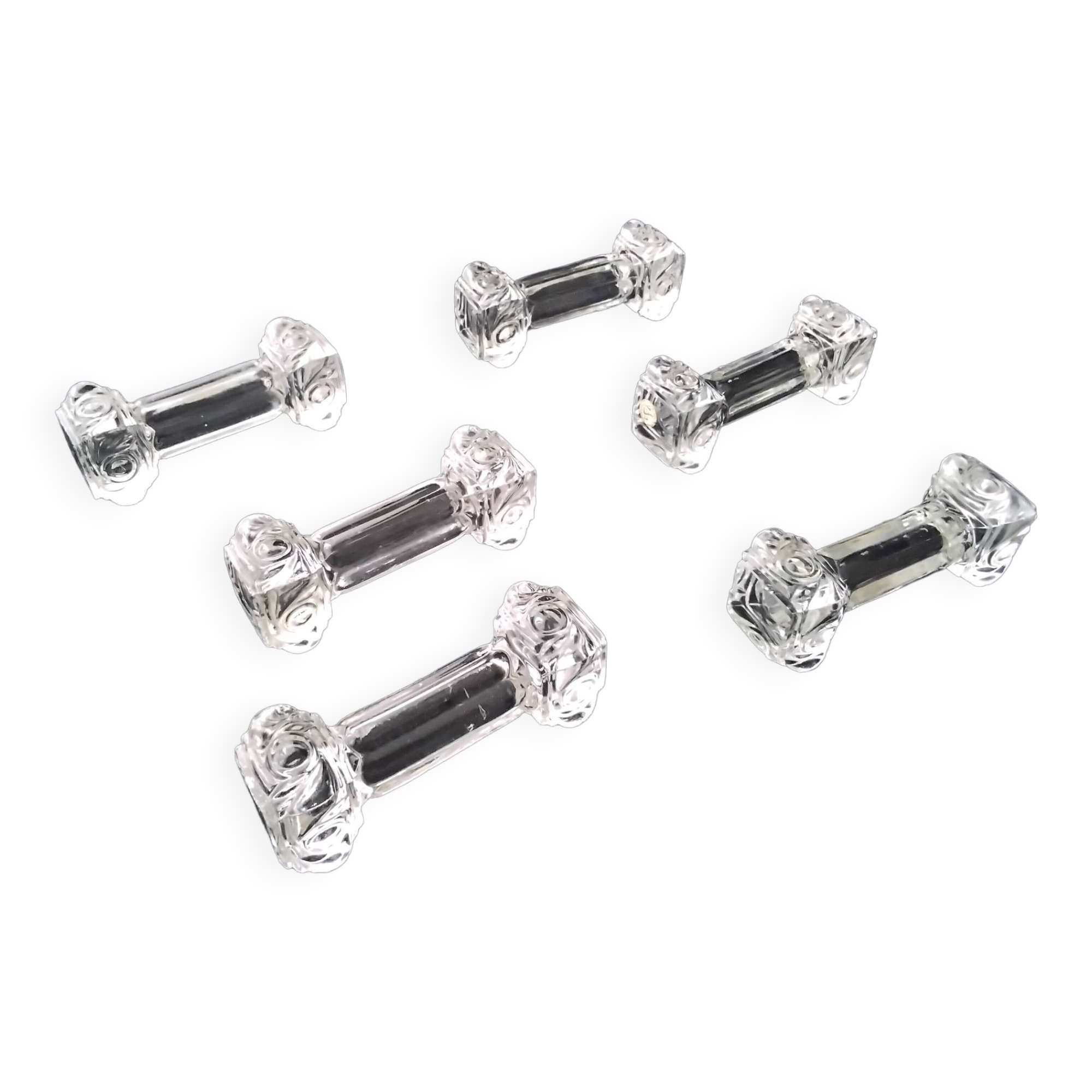 6 Baccarat crystal knife holders