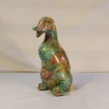 Animal statuette in double-layer lacquered glass by Jean-Noël Bouillet