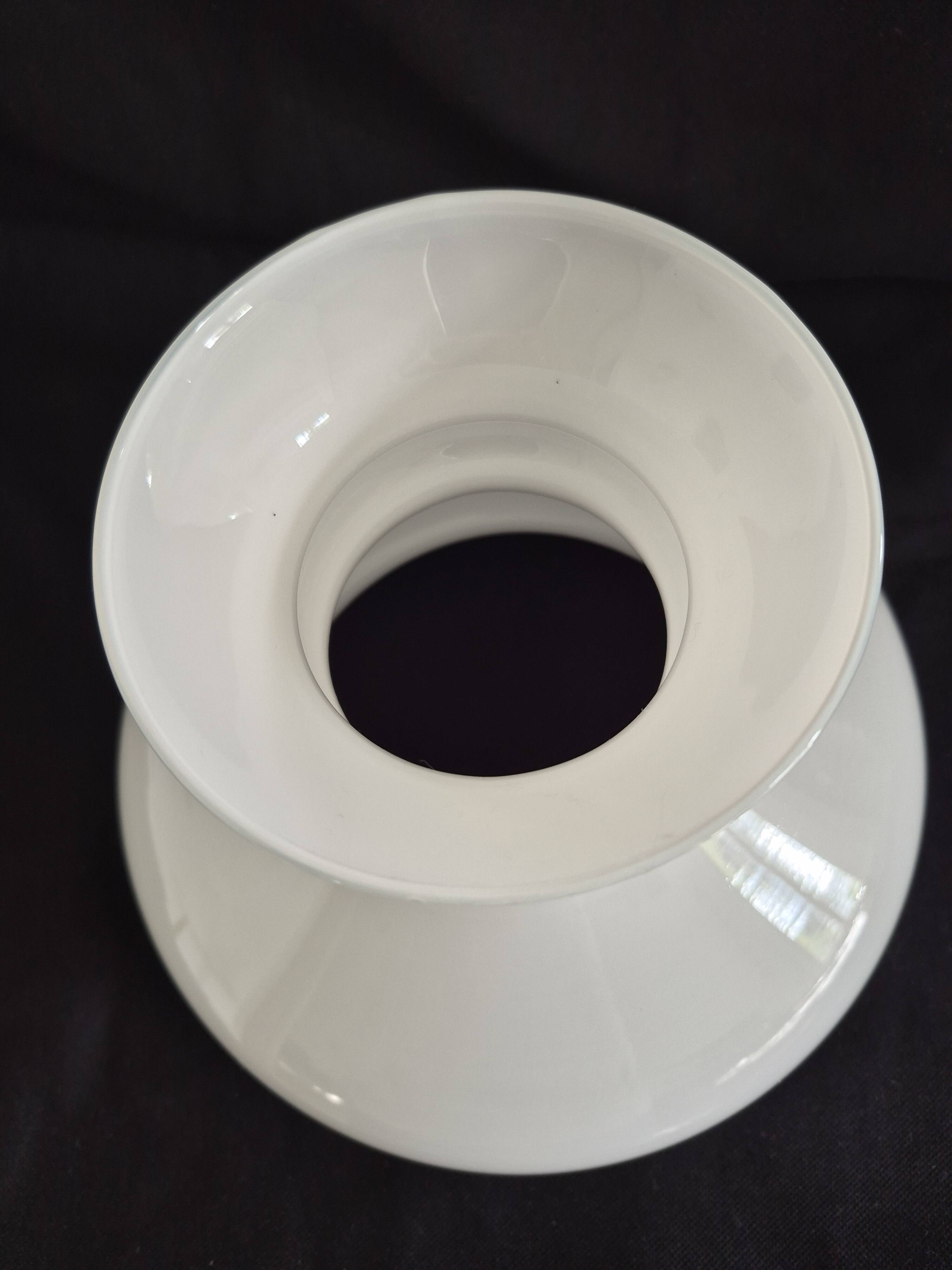 Large vintage white opaline lampshade H.20 cm Elegant lighting A661