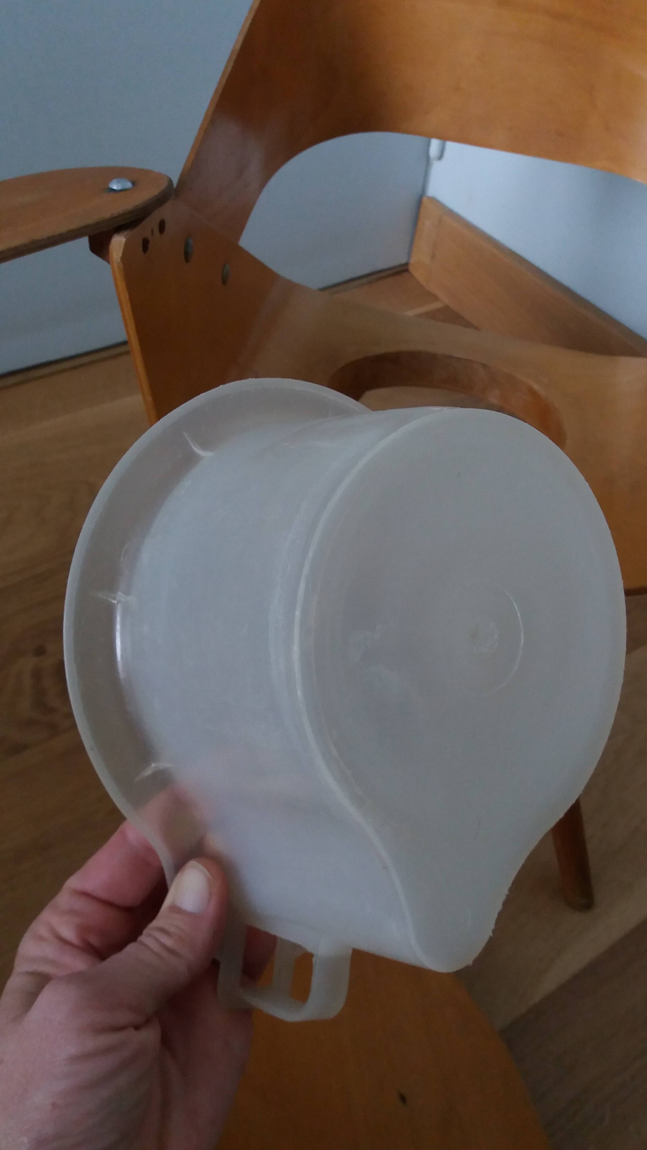 Baumann Baby Coquille children's armchair in bent wood with splayed legs.