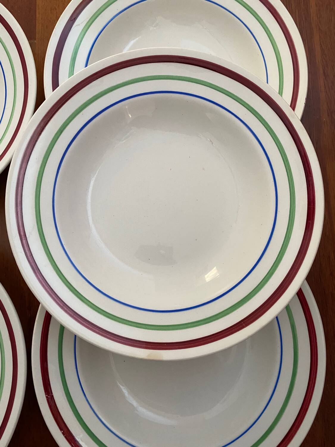 6 deep plates, Gildas series, Gien