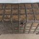 Old chest - dowry console from Bikaner in teak and wrought iron