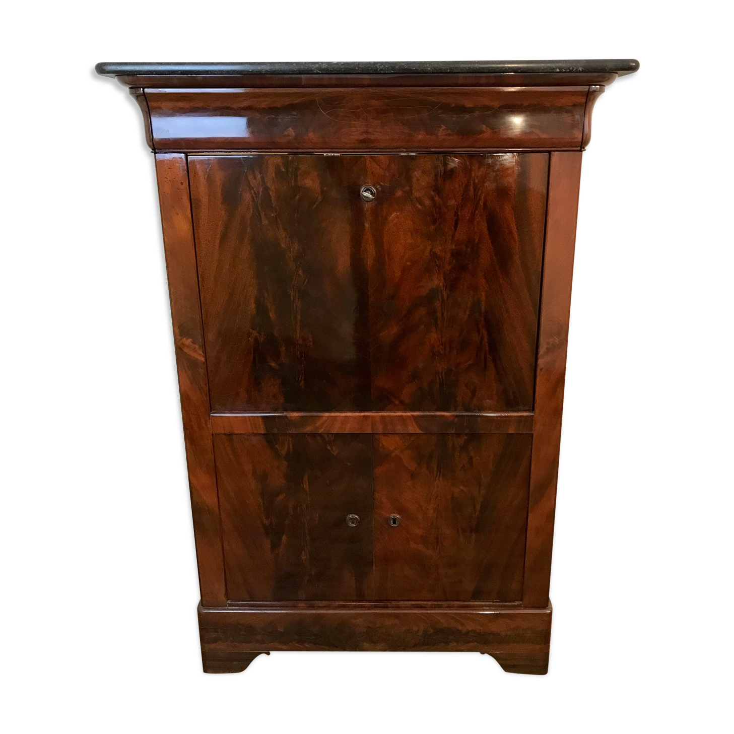 Secretary in vintage mahogany Louis Philippe