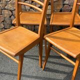 Set of 8 vintage 1960s bistro chairs