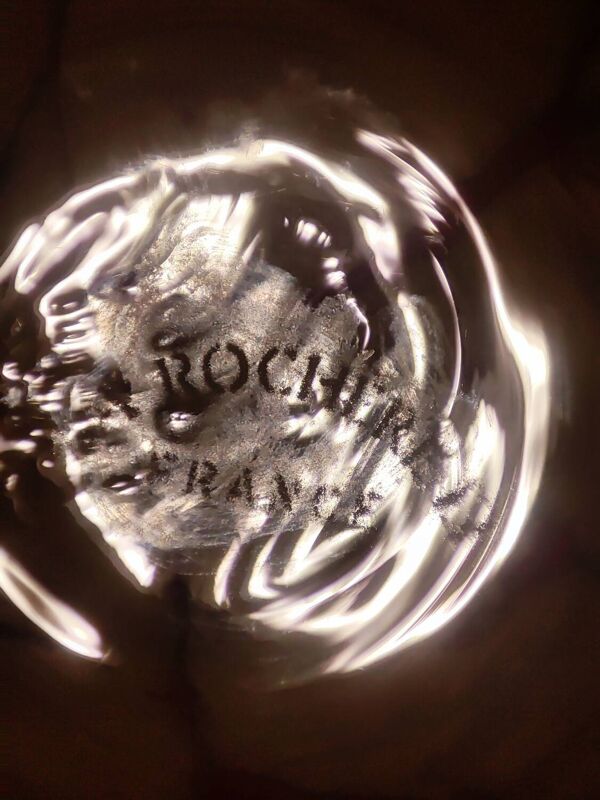 Vase larochère marbré jaune et rouge