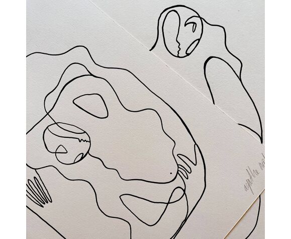 "Le nid des murmures ", 2022, fait main à l'acrylique en édition très limitée par Atelier Agapé