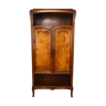 Art Nouveau bookcase carved in walnut and elm magnifying glass, circa 1905