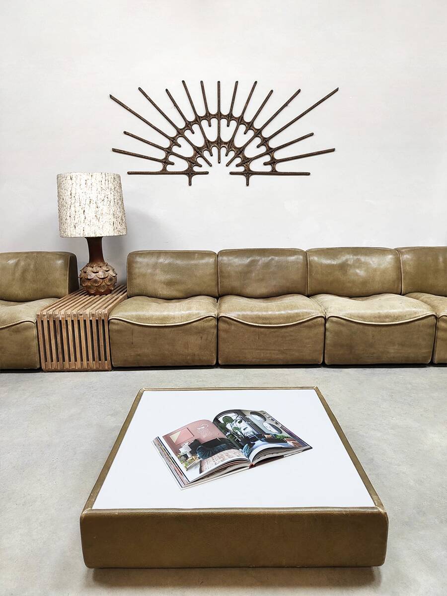 Vintage design leather modular sofa De Sede DS-15