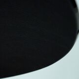 Vintage 1990s Black Pendant Lamp with Glass Top Shade. Italy