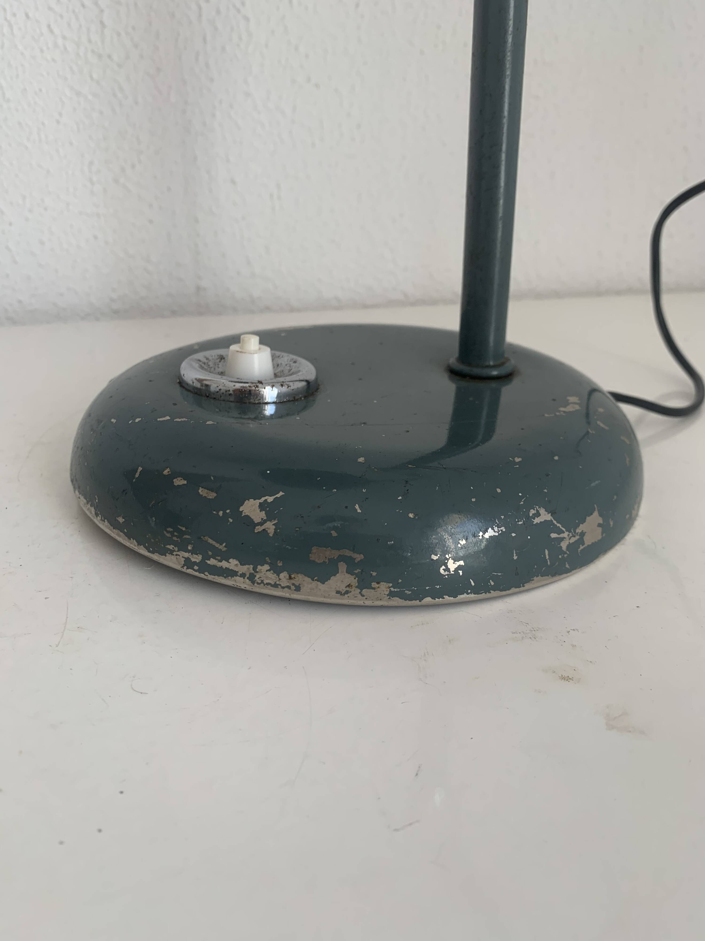Vintage 1950s Jumo GS1 Viridian Green Desk Lamp - 55 cm