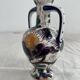 Gien earthenware vase, Peony model, vintage, polychrome floral decoration
