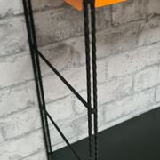 1960 metal 4 shelves 3 uprights, black